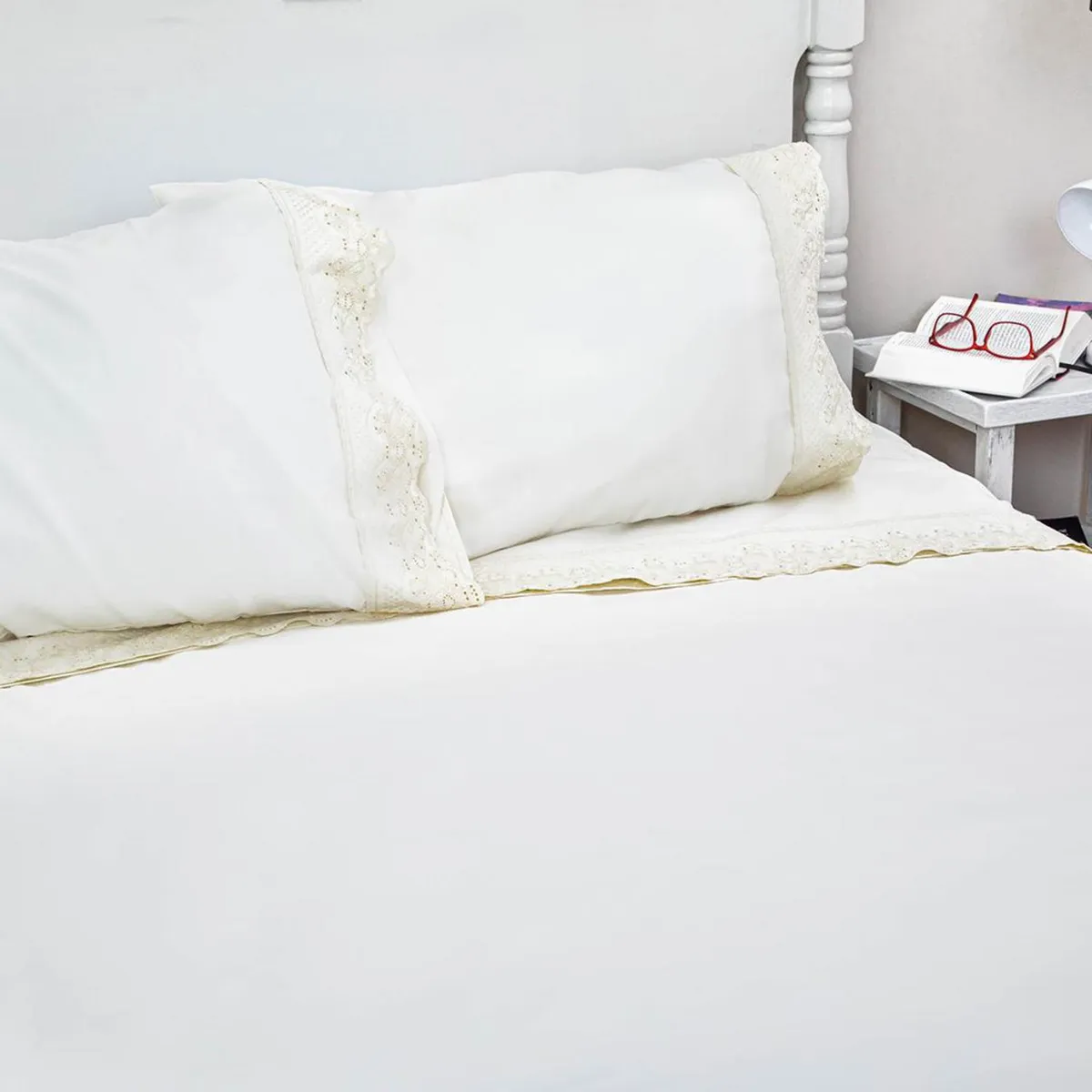 DORAL - Juego de Sábanas Broderie Santorini