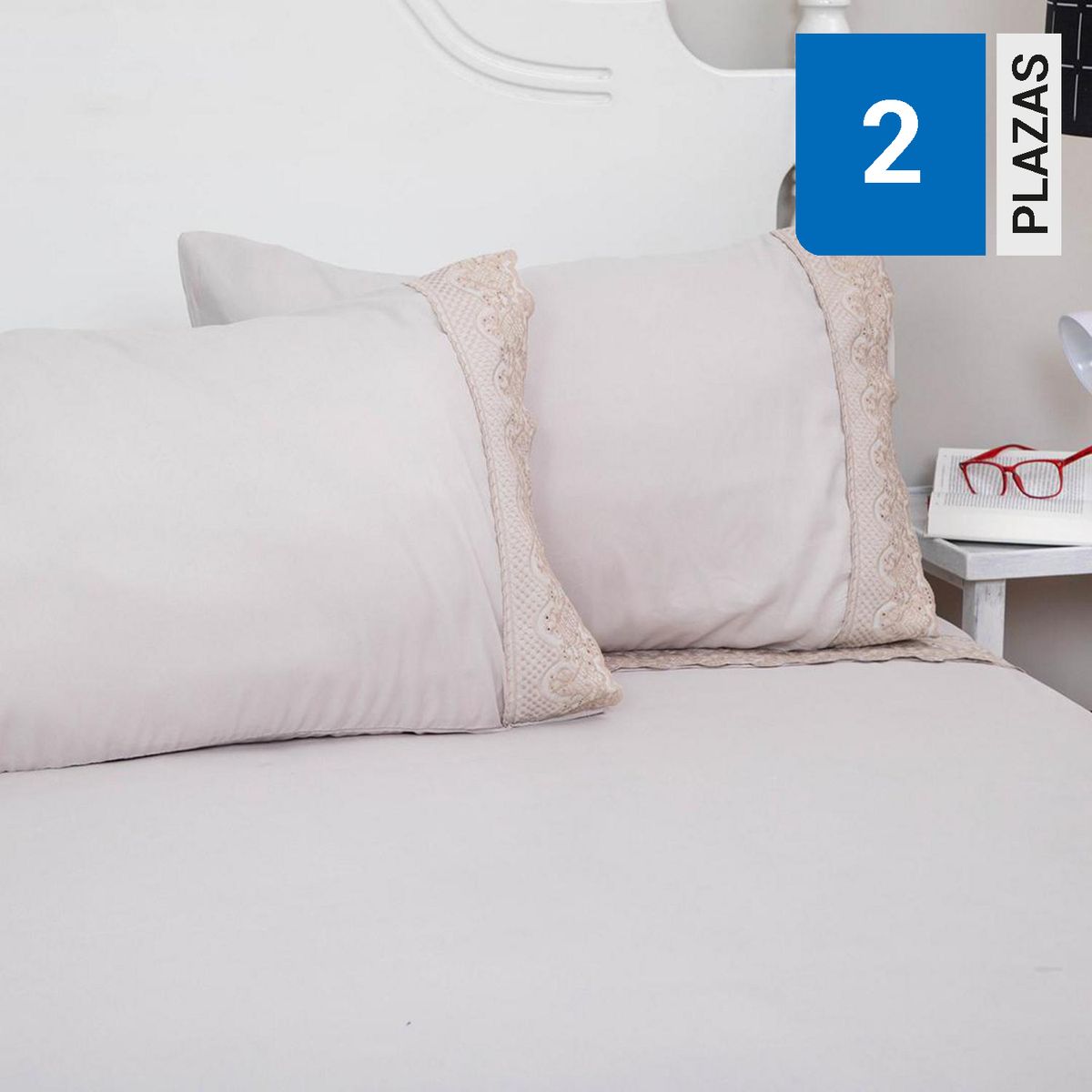 DORAL - Juego de Sábanas Broderie Santorini