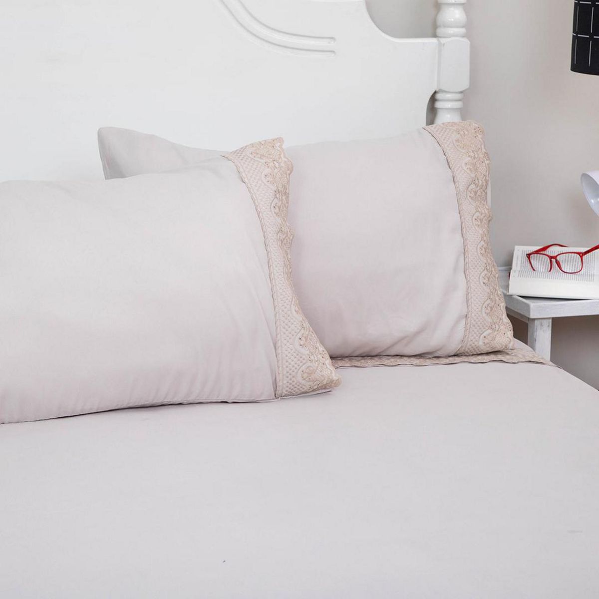 DORAL - Juego de Sábanas Broderie Santorini