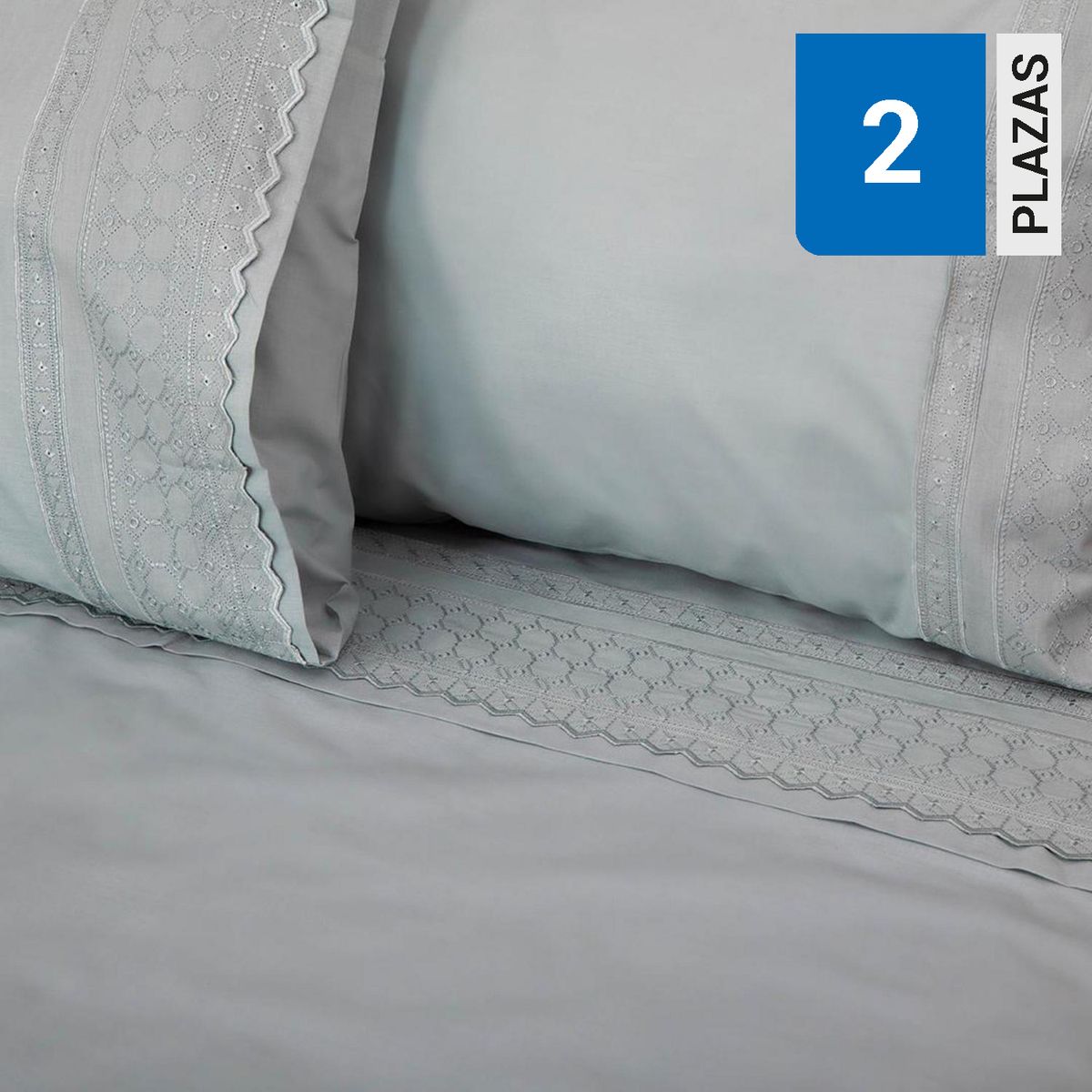 DORAL - Juego sábanas broderie amalia 144 hilos