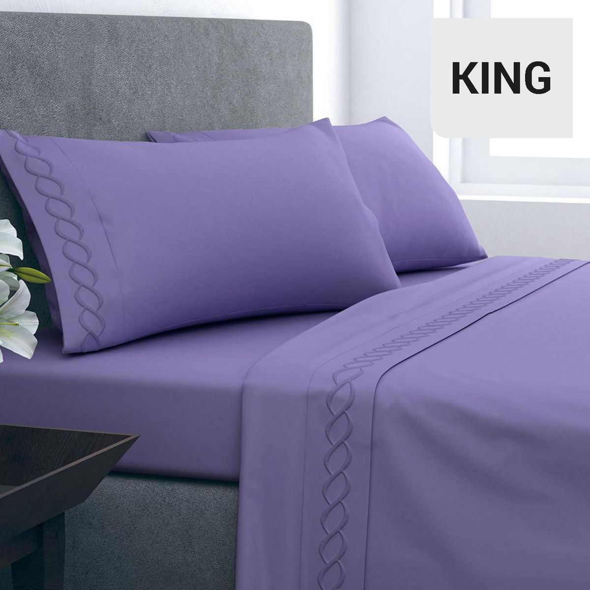 DORAL - Juego de Sábanas Bordadas