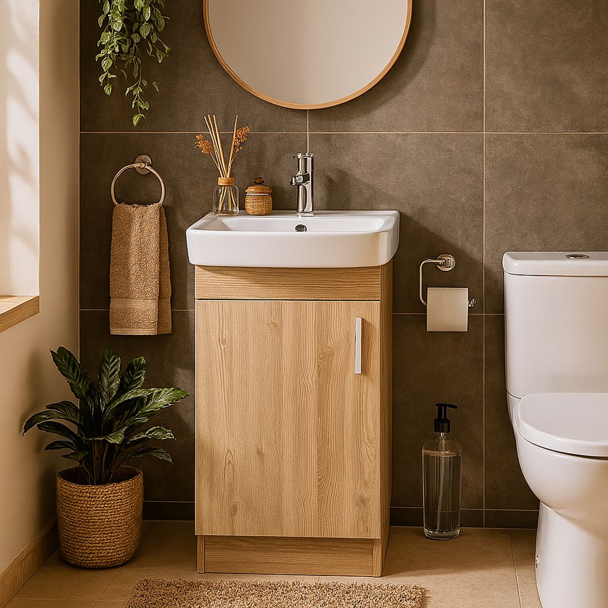 STRETTO - Mueble de Baño Claire Rustico 40.5x82x42 cm