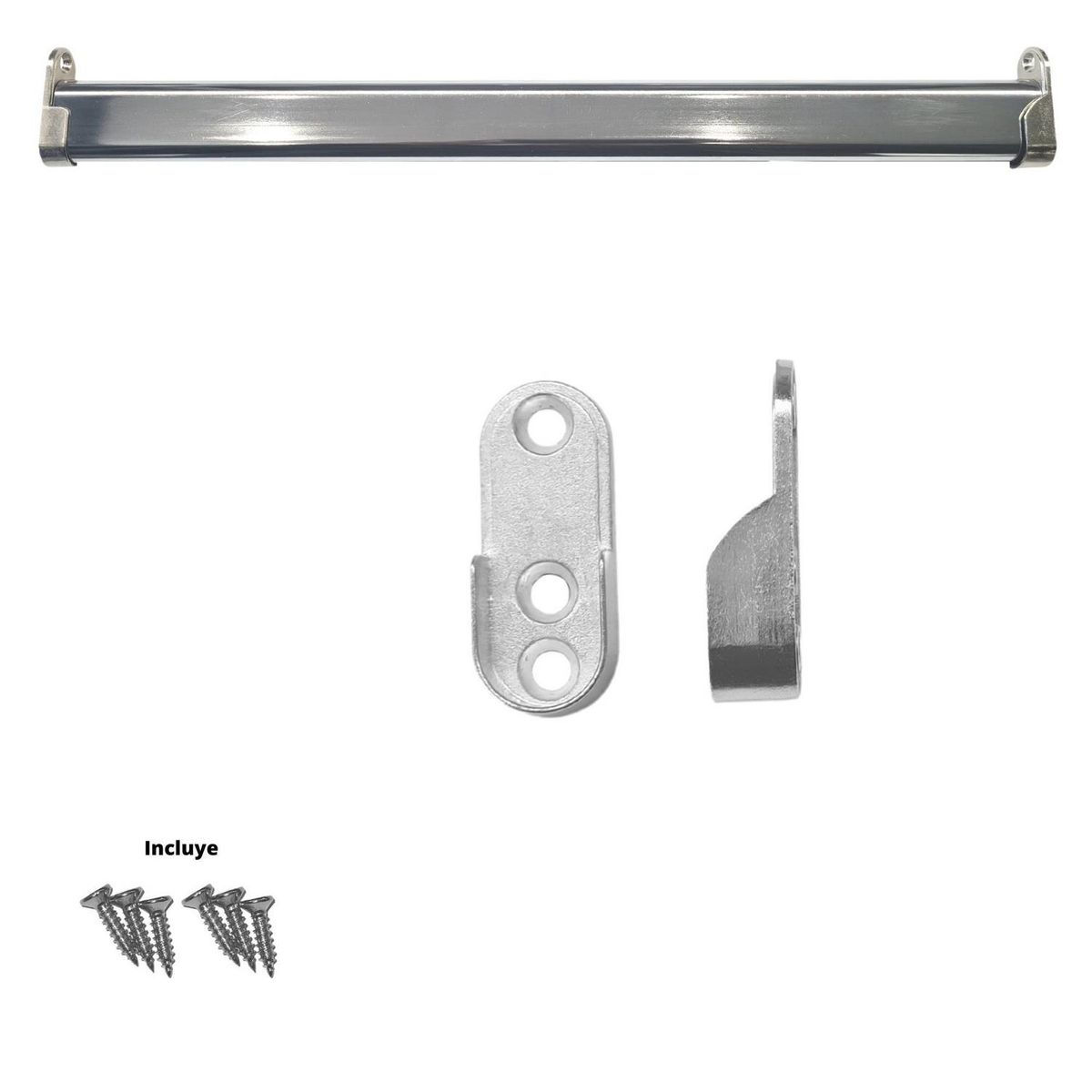 METALHSA - Set tubo ovalado para closet 30x15mm x 1.50 m