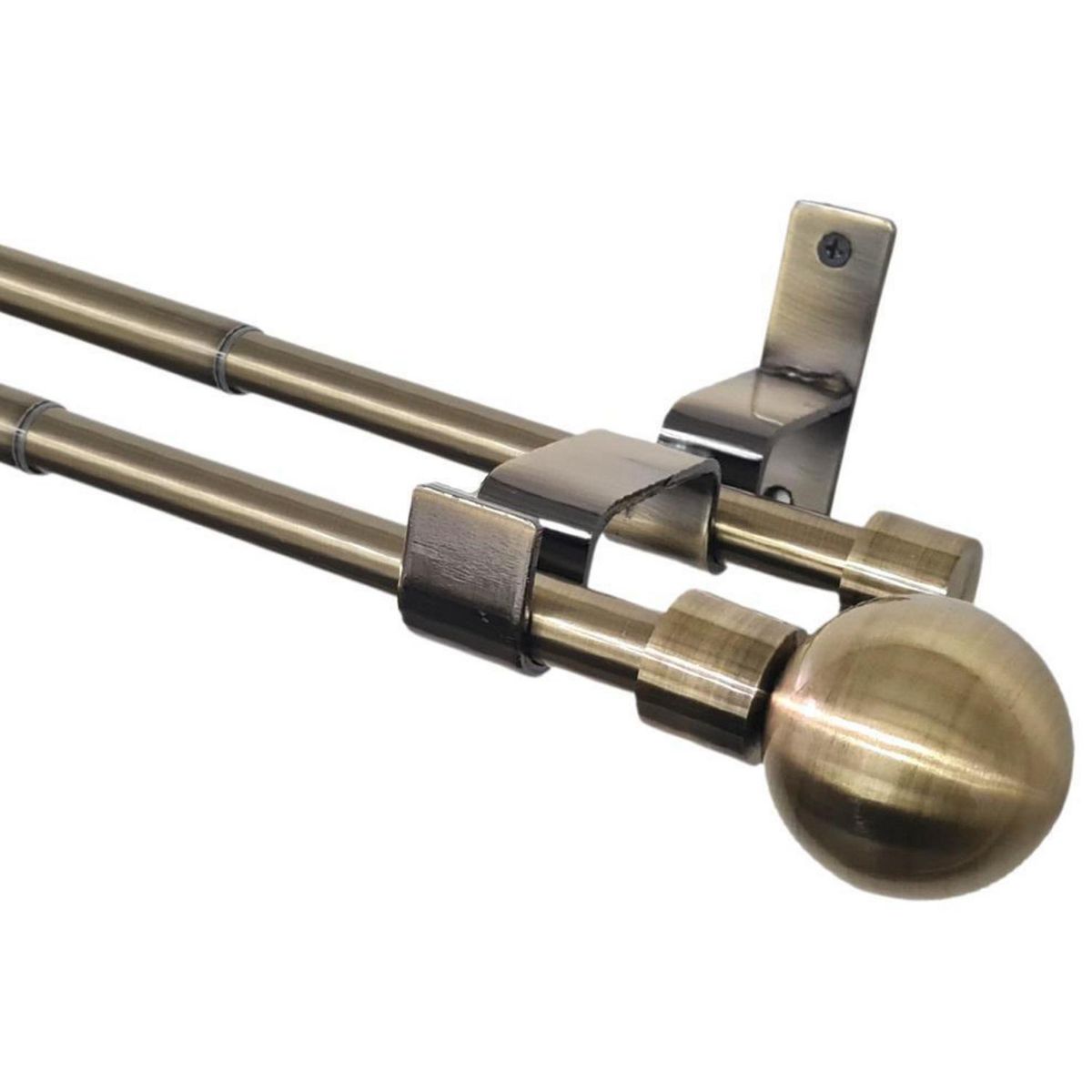 METALHSA - Set doble muro ext 16/19mm 120 - 210 terminación bola bronce