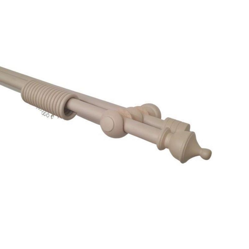 METALHSA - Set doble madera 25/25mm x 1.50 king marfil con argollas