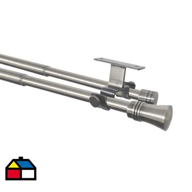 Set doble techo ext 16/19mm 120 - 210 terminacin cnico satn