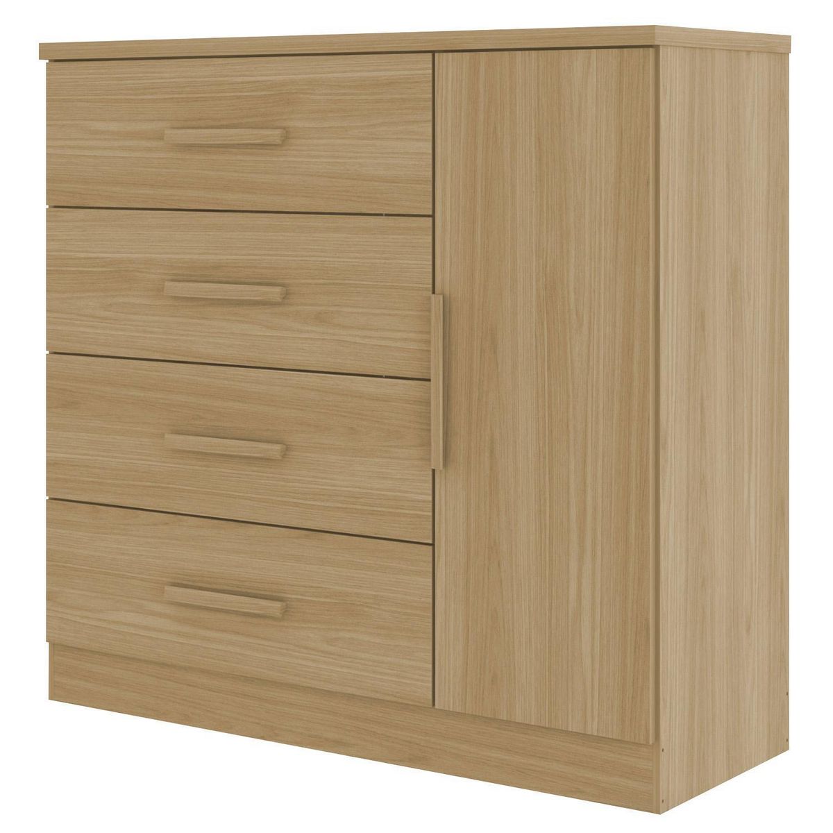BE DESIGN - Cómoda 1 Puerta 4 Cajón(es) Mate Zanzini 114.6x98.7x43.8 cm Beige