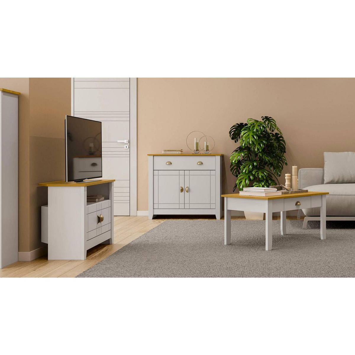 BE DESIGN - Buffet Ludlow blanco miel