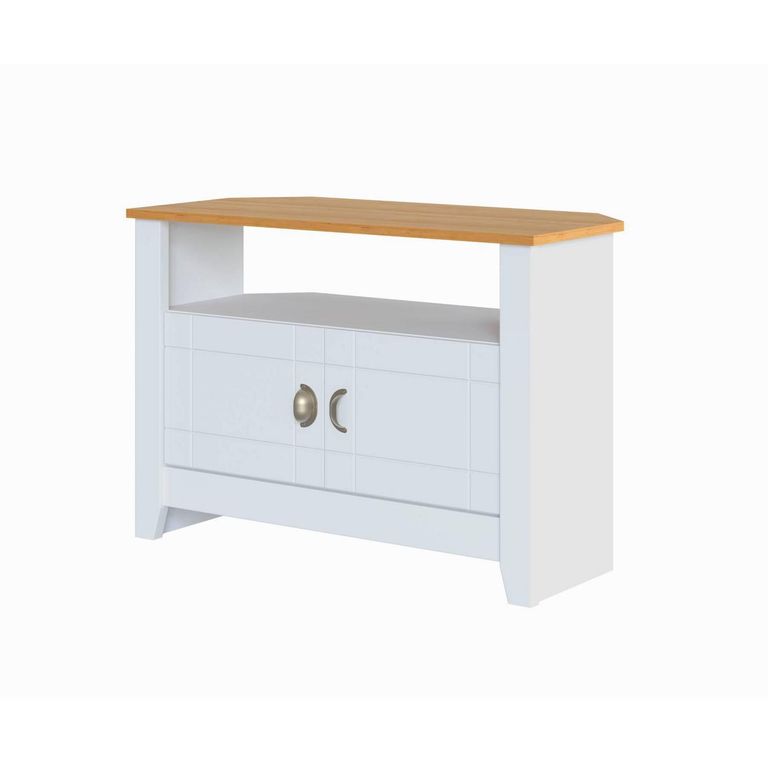 BE DESIGN Rack de TV Ludlow blanco miel