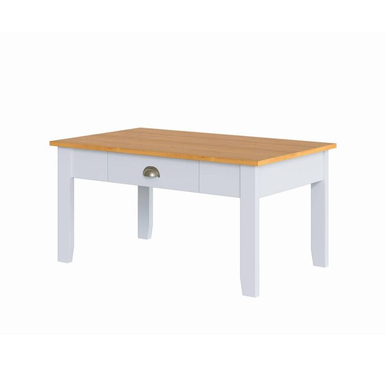 BE DESIGN Mesa de centro Ludlow blanco miel