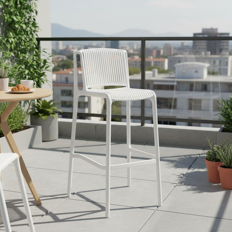 IDETEX Silla Bar Verona Blanco 100x51x47 cm
