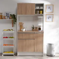 CIC - Mueble Cocina Modular 90X180X39 Cm Blanco Olmo Alpino Marsella