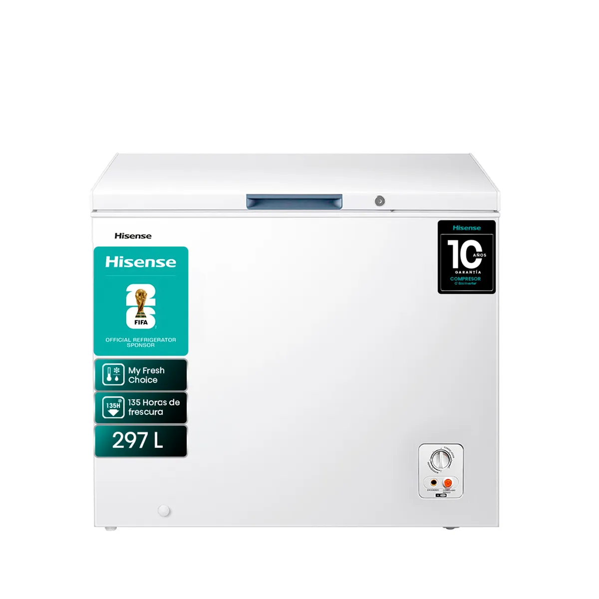 HISENSE - Freezer Horizontal 297 Litros Blanco FC-39DT