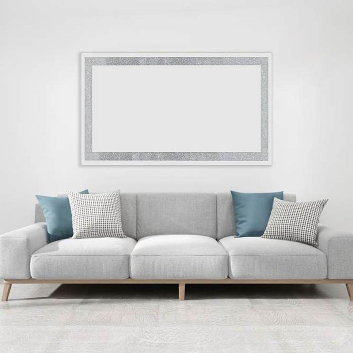 RONDA - Espejo Decorativo Forma Rectangular 60x120 cm Plateado Luxury