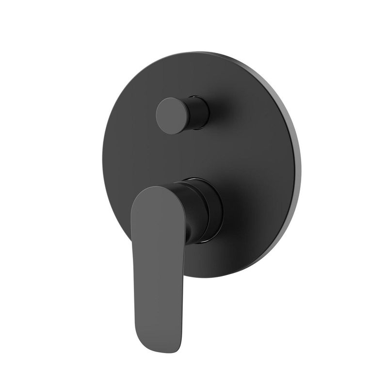 KLIPEN - Monomando tina expuesto negro mate, no incluye set ducha