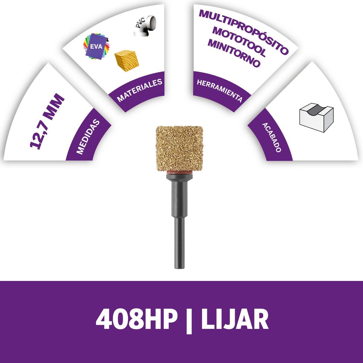 DREMEL - Tambor de lija de carburo gr 60