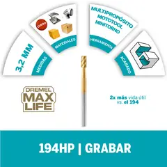 DREMEL - Fresa titanio punta cuadrada