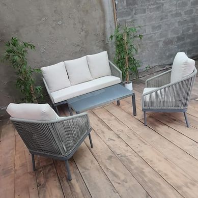 Juego de Living de Terraza Marsella 4 Personas Arena Light