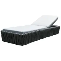 HOGA - Reposera Capri Poliéster Gris Dark