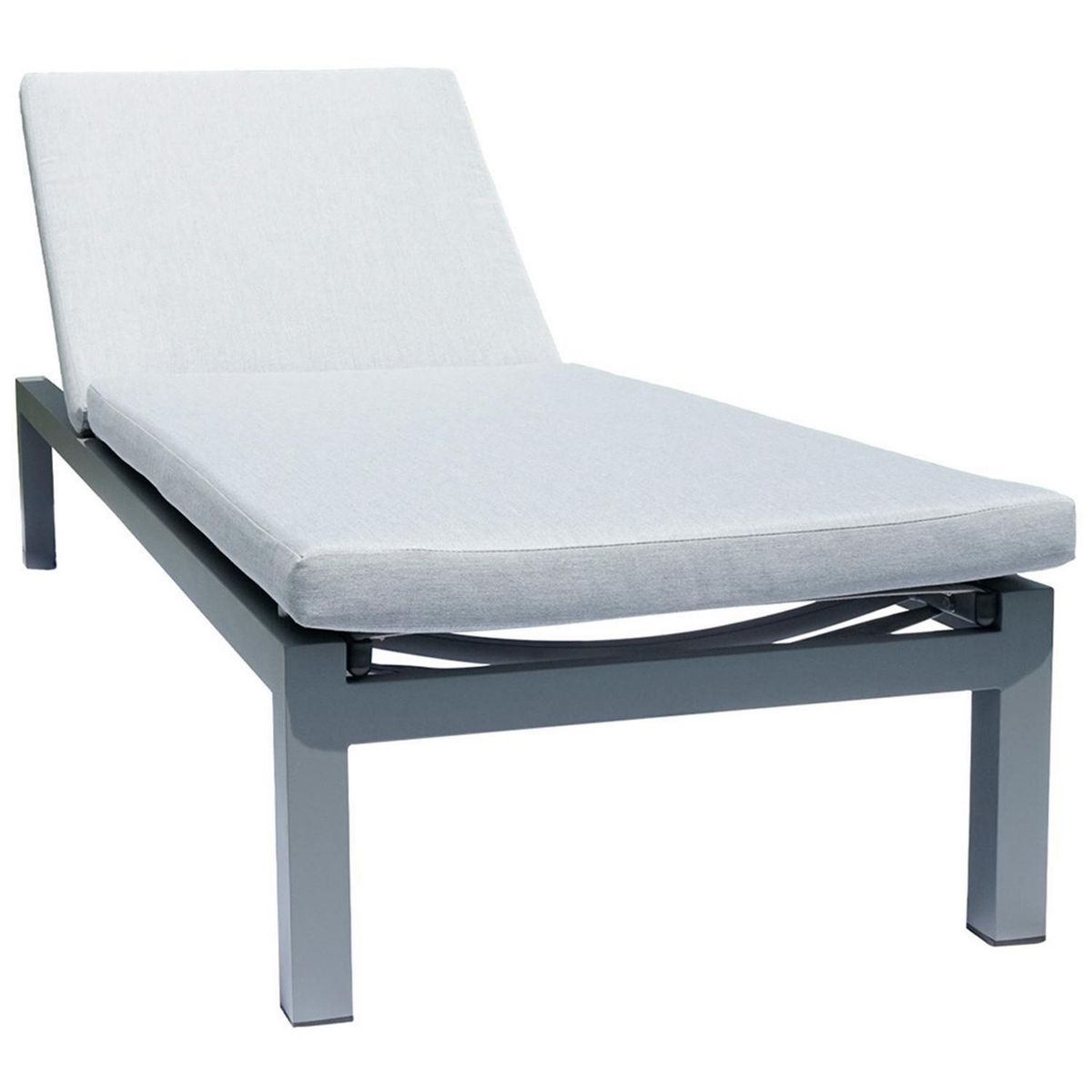 HOGA - Reposera Kusadasi Poliéster Gris Light