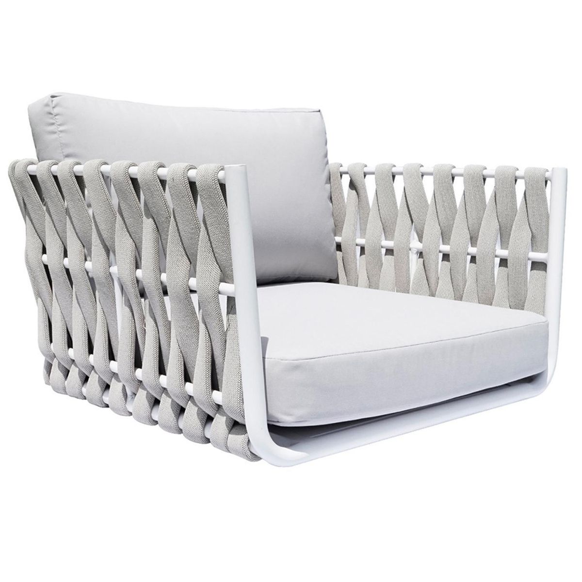 HOGA - Silla colgante mecedora mónaco gris light