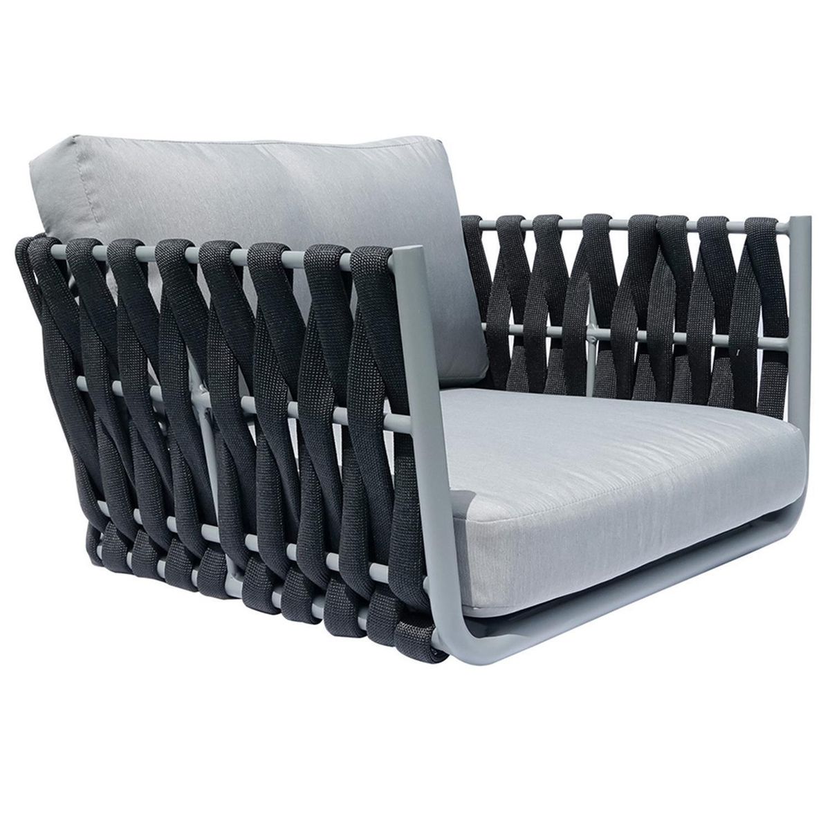 HOGA - Silla colgante mecedora mónaco gris dark