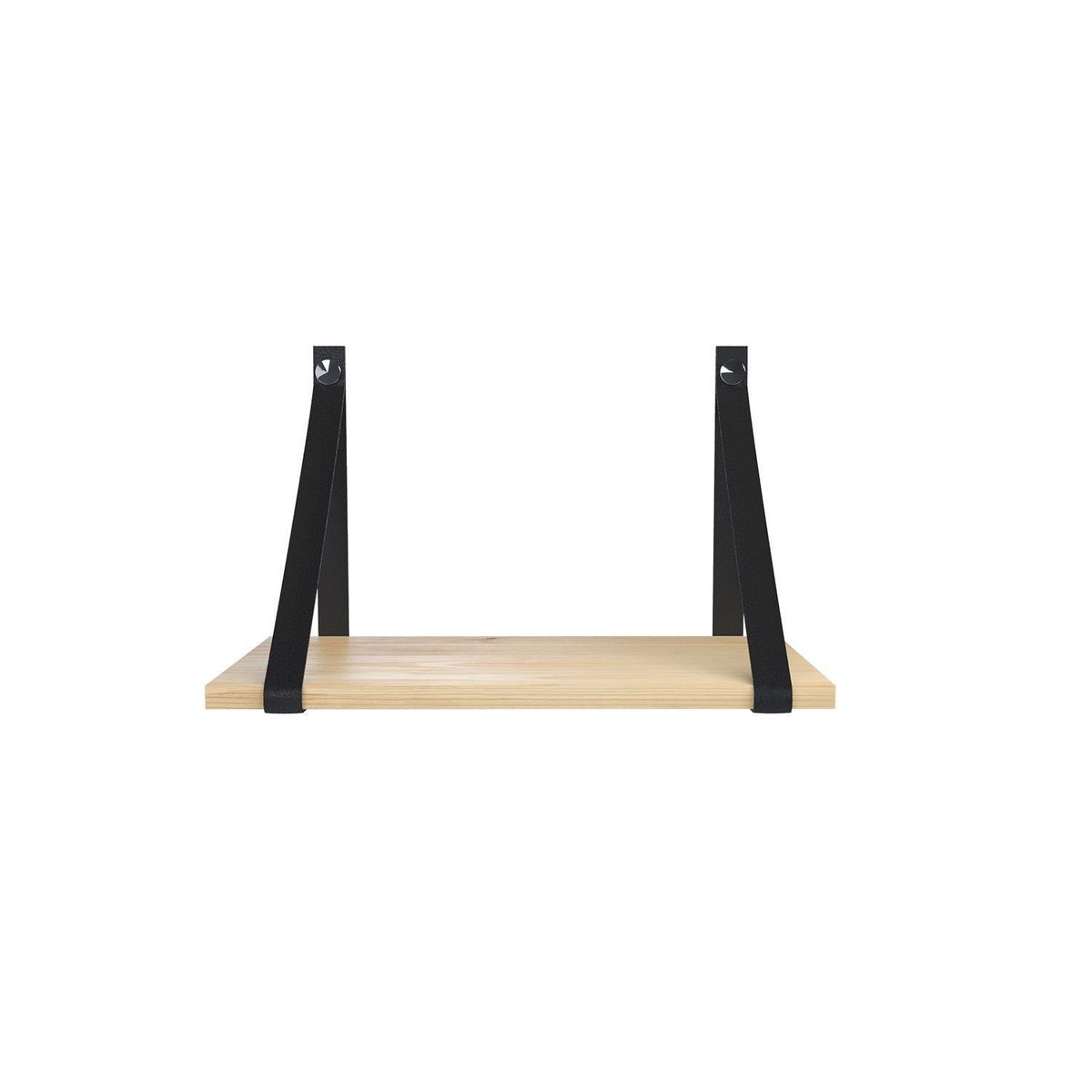 VEKKAHOME - Repisa Couro 1 Nivel(es) 40x24x20 cm Café/Negro