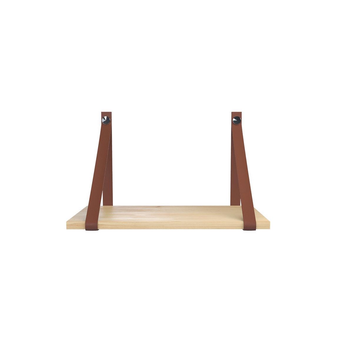 VEKKAHOME - Repisa Couro 1 Nivel(es) 40x24x20 cm Café