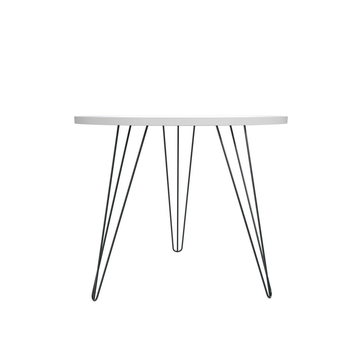 VEKKAHOME - Mesa Lateral Baixa 535 Blanco 53.5x53.5x45 cm