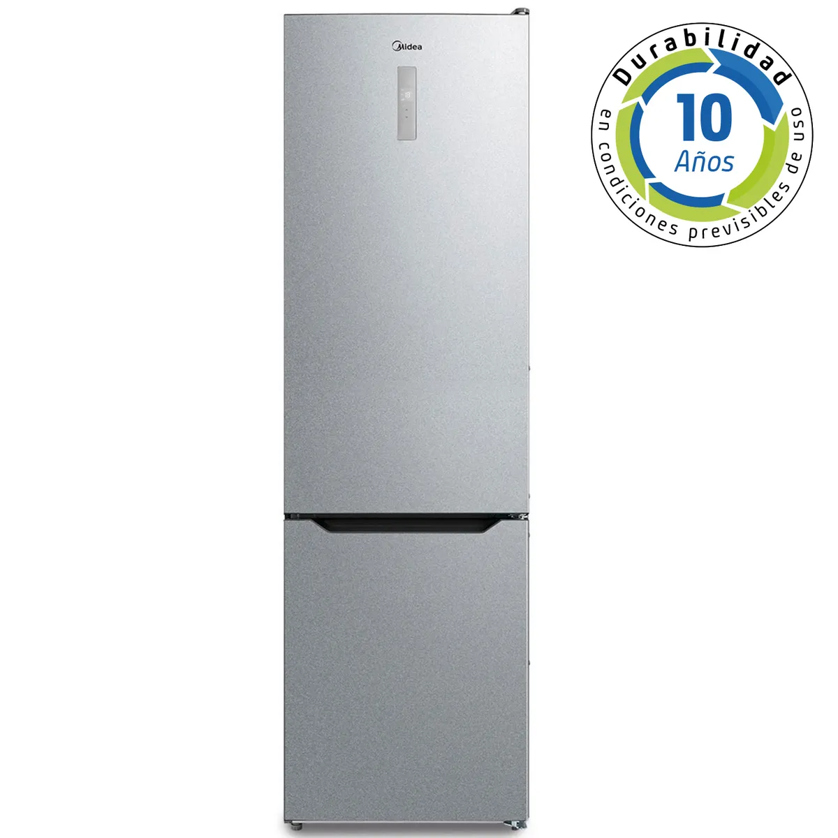 MIDEA - Refrigerador Bottom Freezer No Frost 330 Litros Inox MDRB489MTE50