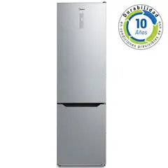 MIDEA - Refrigerador Bottom Freezer No Frost 330 Litros Inox MDRB489MTE50