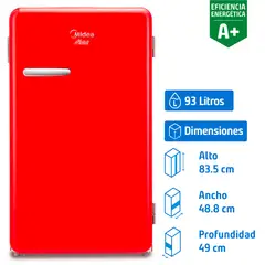 MIDEA - Minibar Minibar  Litros Rojo MDRD142FGE13
