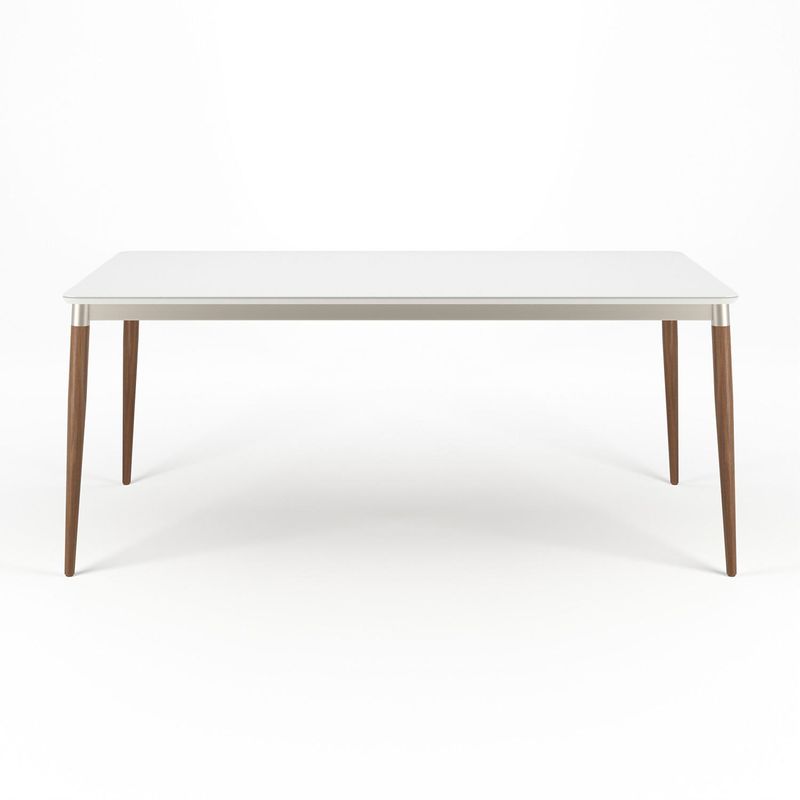 DECOCASA - Juego de Comedor Loren 6 Sillas Mesa Rectangular 90x76,5x184 cm Café/Blanco