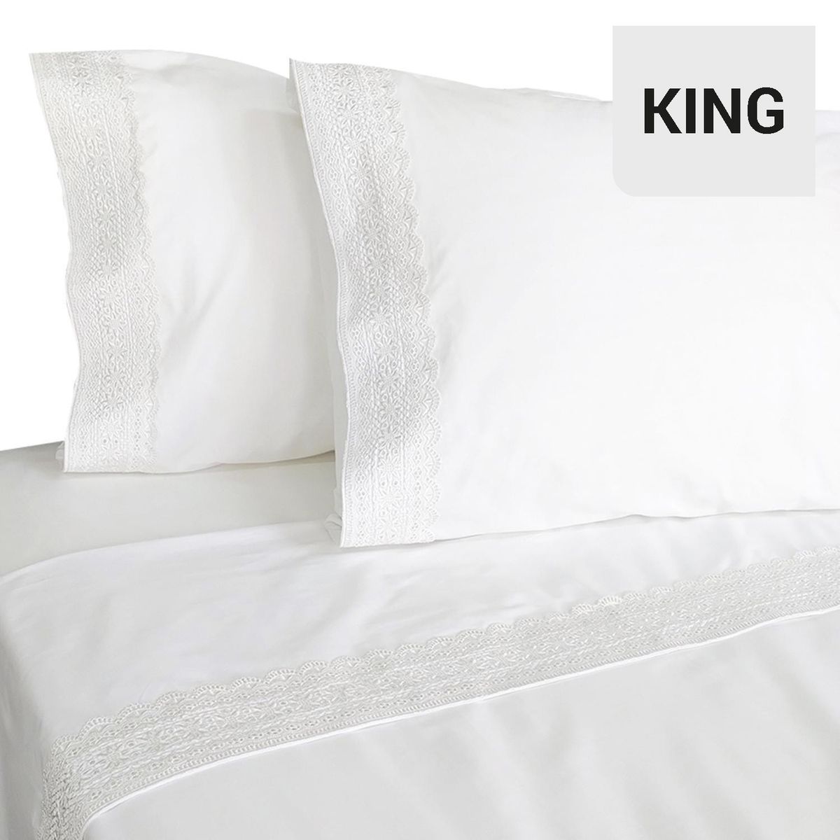 ILLUSIONS - Sábana Broderie 180 Hilos