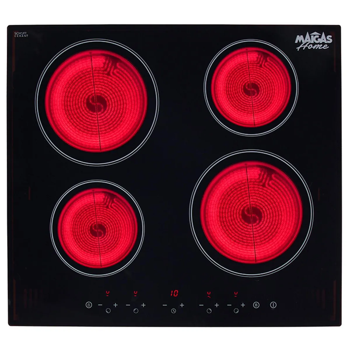 MAIGAS - Encimera Inducción 4 Platos Negro CEI04