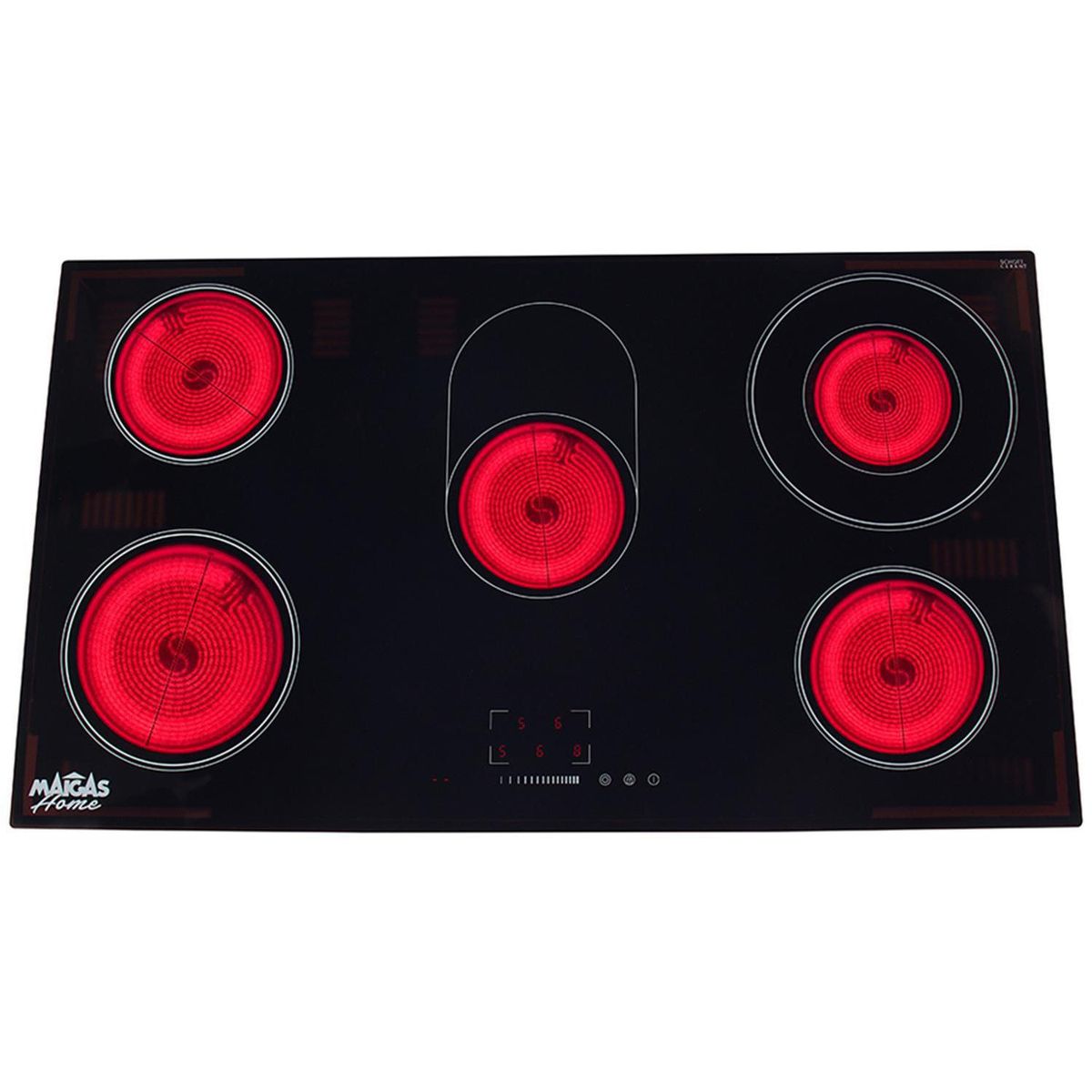 MAIGAS - Encimera Vitrocerámica 5 Platos Negro CEV05D