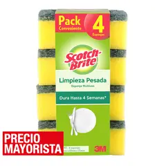 SCOTCH BRITE - Esponja Estandar x4