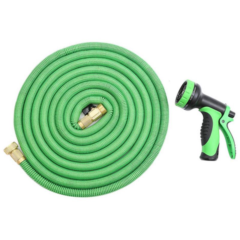 IMPORTADORA USA - Manguera retráctil expandible jardín 15 mts. Verde