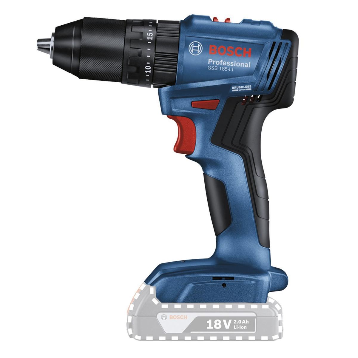 BOSCH - Taladro Percutor Inalámbrico 13 mm 18 V sin Cargador Ni Batería