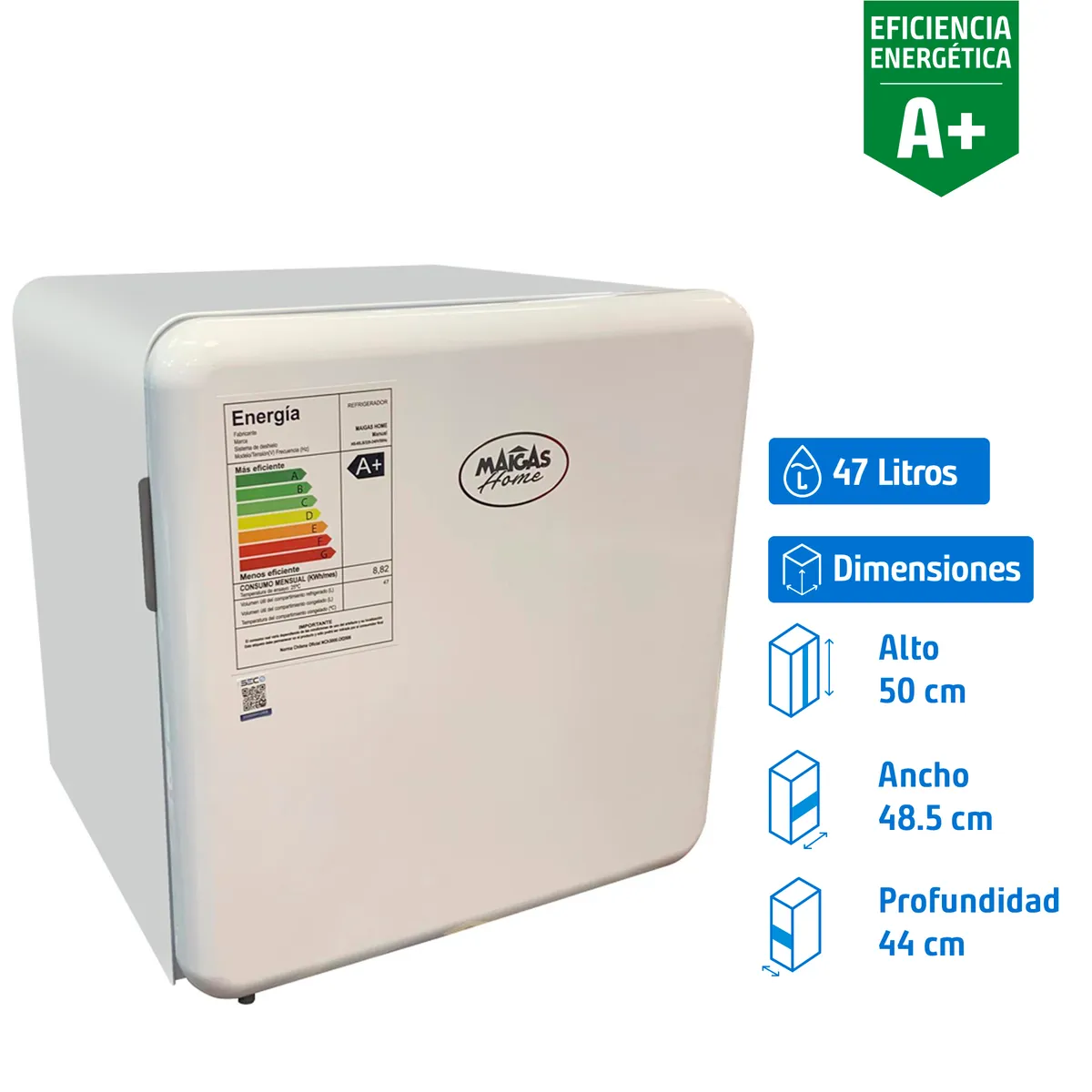 MAIGAS - Minibar Retro Litros Blanco HS-65LB