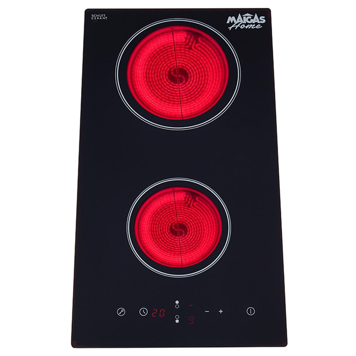 MAIGAS - Encimera Inducción 2 Platos Negro CEI02