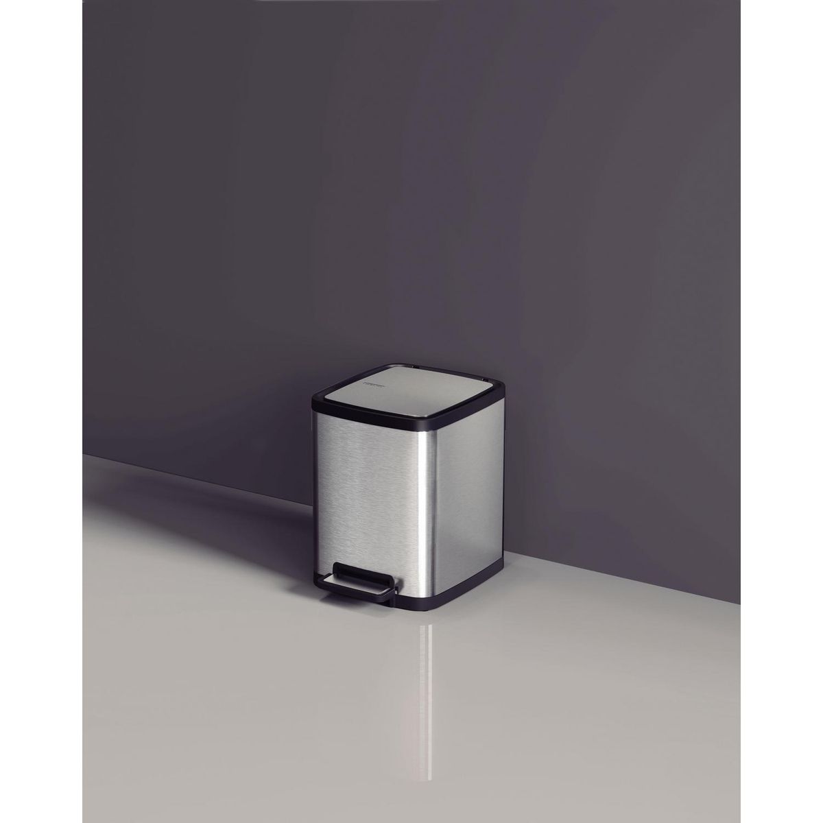 TRAMONTINA - Basurero con Pedal 10 Litros Acero Inoxidable Gris