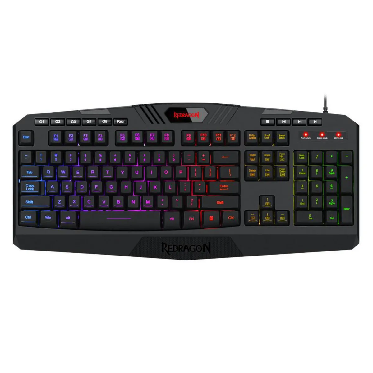 REDRAGON - Teclado gamer alámbrico membrana Harpe K503ARGB-SP