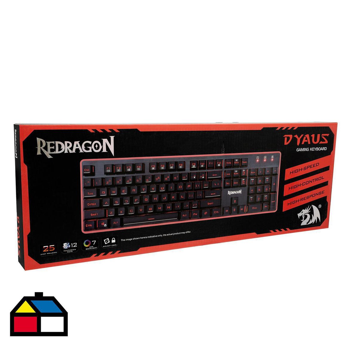 REDRAGON - Teclado gamer alámbrico membrana Dyaus K509RGB-SP
