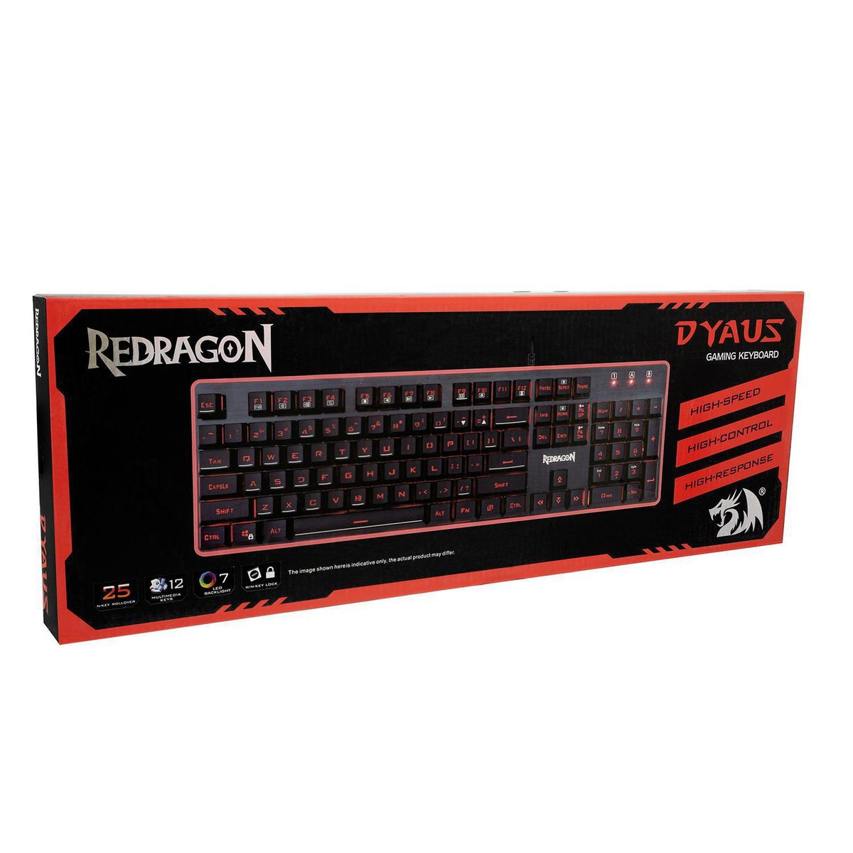 REDRAGON - Teclado gamer alámbrico membrana Dyaus K509RGB-SP