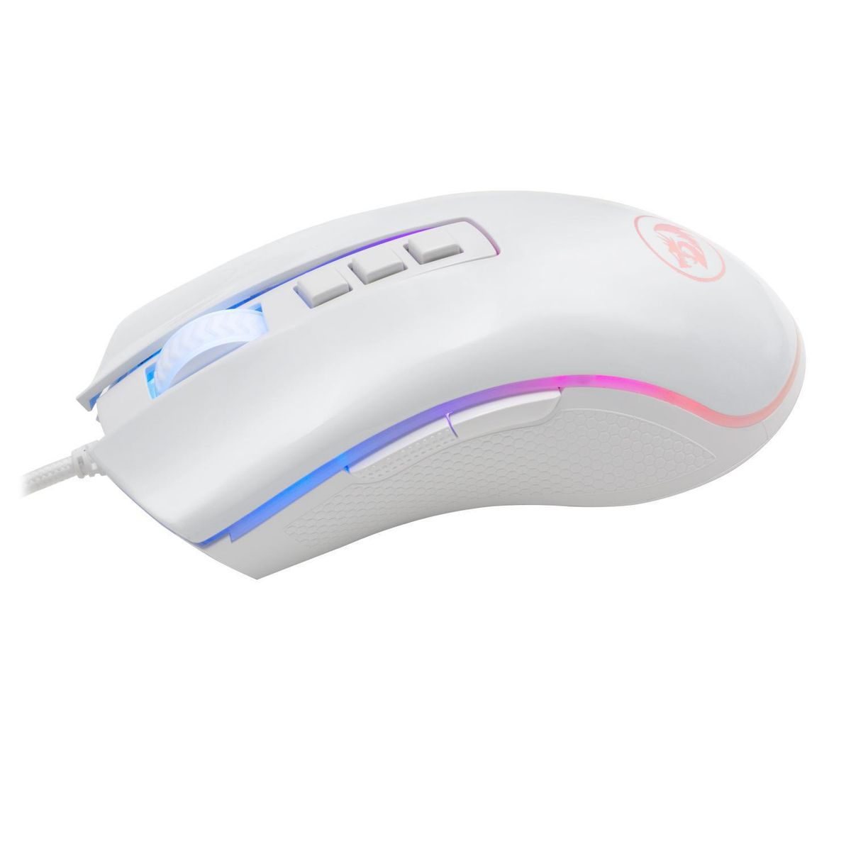 REDRAGON - Mouse gamer RGB Cobra M711 blanco