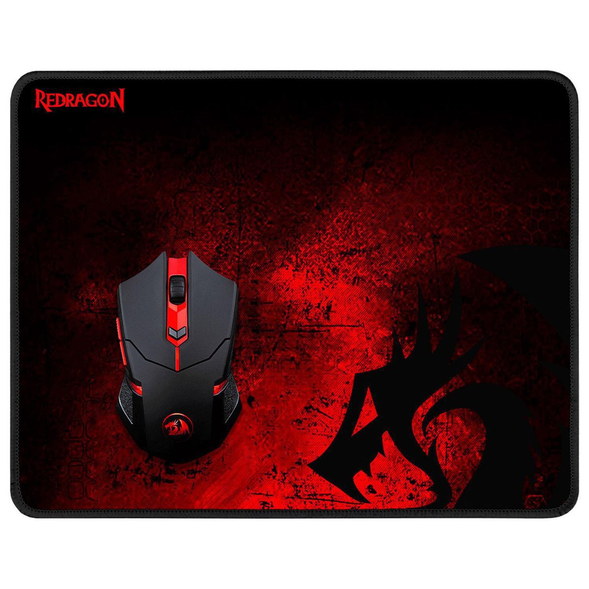 REDRAGON - Kit gamer 2 en 1 Mouse + Mouse pad M601WL-BA