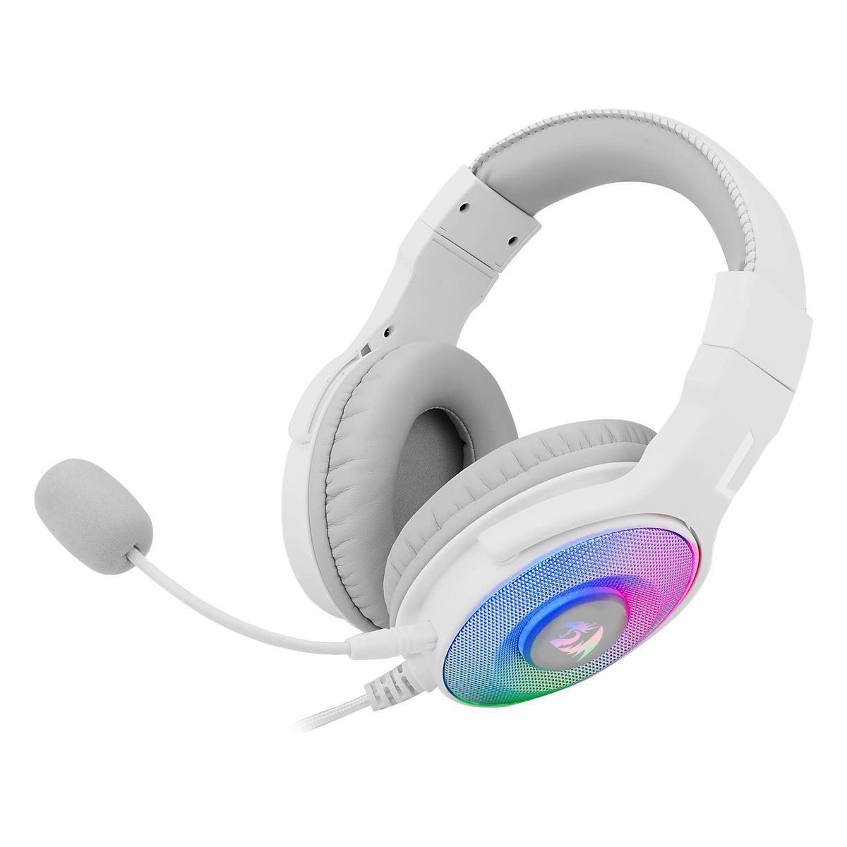REDRAGON - Audífono gamer RGB Pandora 7.1 3,5mm H350W blanco