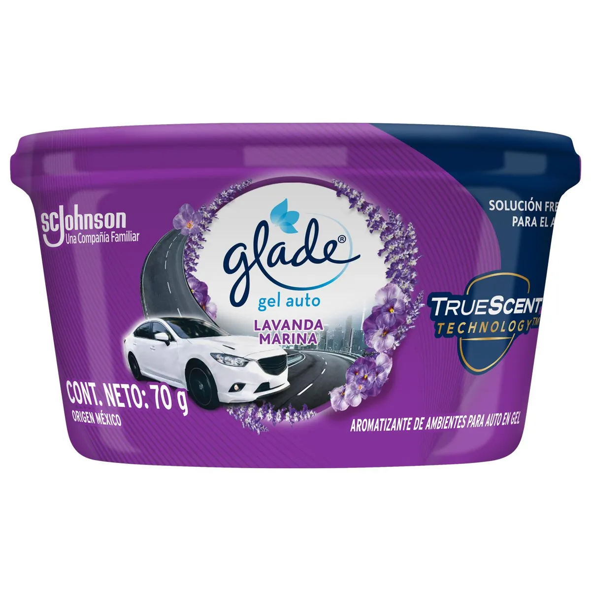 GLADE - Minigel Ambientador Carro Glade Lavanda 70 gr