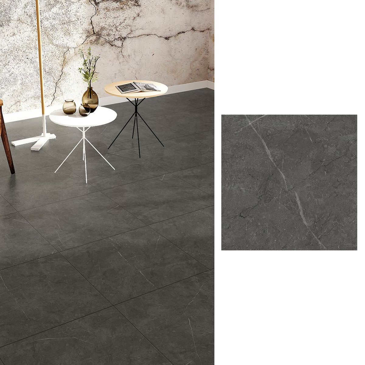 KLIPEN - Porcelanato 60x60 cm Prestige Mármol Mate Gris 1.44 m2